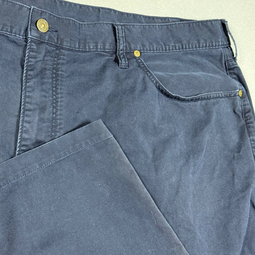 Polo Ralph Lauren Mens Navy Blue Straight Leg Cotton Blend Pants 50x32
